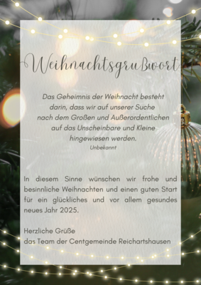 Weihnachtsgrußwort (Bild vergrößern)