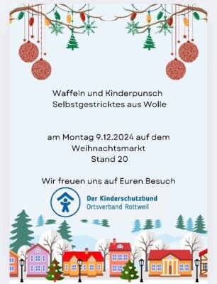 Meldung: Wir laden Euch zu Waffeln und Kinderpunsch ein!