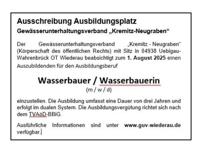 Ausschreibung Lehrlingsausbildung 2025 (Bild vergrößern)