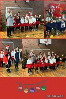 Tanzkinder beim Weihnachtsmarkt der Gemeinde