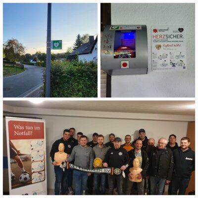 Foto zur Meldung: Defibrillator am Sportplatz in Gondenbrett Installiert