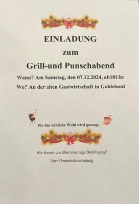 Foto zur Meldung: Grill- und Punschabend