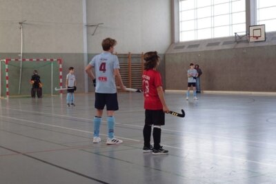 Foto zur Meldung: Die ersten Punkte für unsere mU10 in der U12 Liga