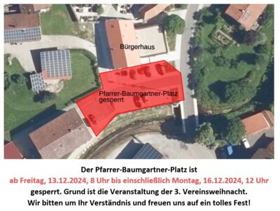 Sperrung des Pfarrer-Baumgartner-Platzes