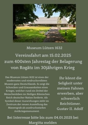 Meldung: Vereinsfahrt nach Lützen