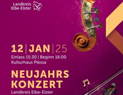 Landkreis Elbe-Elster lädt zum Neujahrskonzert 2025 ein - Sinfonieorchester des Landkreises präsentiert am 12. Januar stimmungsvolles Programm im Kulturhaus Plessa (Bild vergrößern)