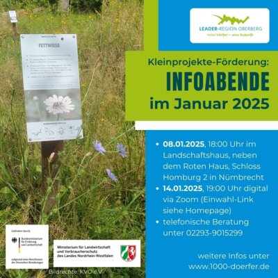 Meldung: Infoabende Kleinprojekte-Förderung