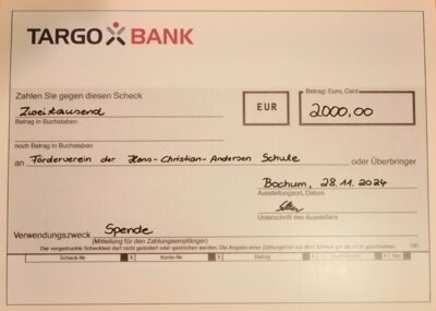 Foto zur Meldung: Spende der Targobank