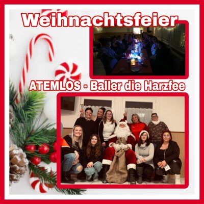 Foto zur Meldung: Weihnachtsfeier der Frauenmannschaft Atemlos - Baller die Harzfee