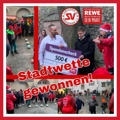 Foto zur Meldung: Concordia gewinnt Stadtwette und 500€