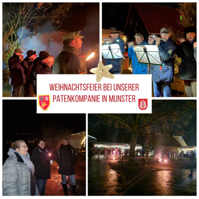 Weihnachtsfeier unserer Patenkompanie der Fernmeldekompanie Panzerlehrbrigade 9 in Munster (Bild vergrößern)