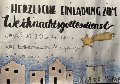 Herzliche Einladung zum Weihnachtsgottesdienst! (Bild vergrößern)