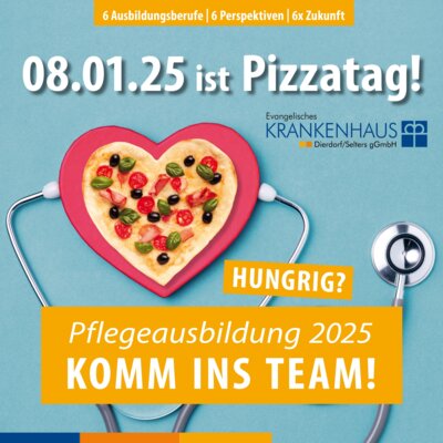 Pizza mit dem Pflegedirektor