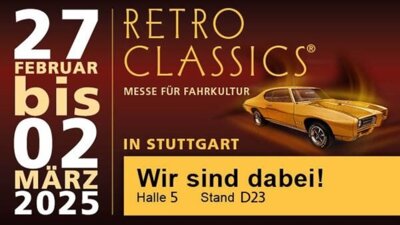 Nach langer pause wieder mit Messestand in Halle 5 bei der RetroClassics in Stuttgart