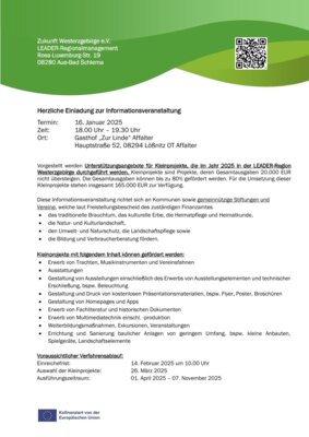 Herzliche Einladung zur Informationsveranstaltung (Bild vergrößern)