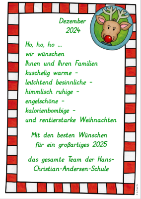 Weihnachtsgruß des Kollegiums