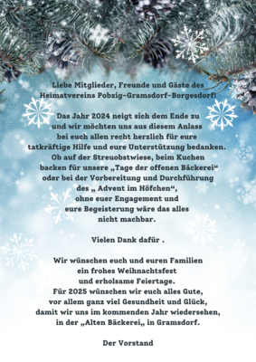 Der Heimatverein bedankt sich (Bild vergrößern)
