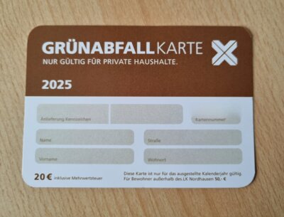 Grünabfallkarten 2025