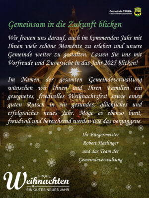 Meldung: Weihnachtsgruß der Gemeinde Taura