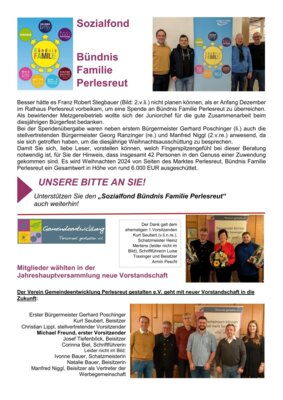 Spendenübergabe Bündnis Familie Perlesreut (Bild vergrößern)