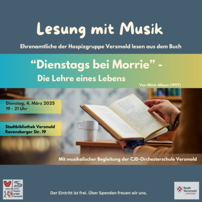 Ehrenamtliche lesen "Dienstags bei Morrie  - Lehre eines Lebens" (Bild vergrößern)