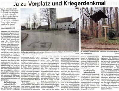 Verlegung Kriegerdenkmal Kranzberg