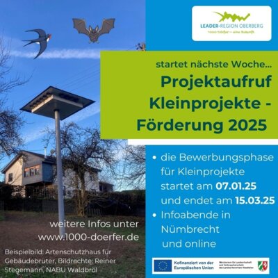 Meldung: Projektaufruf Kleinprojekte-Förderung 2025 startet...