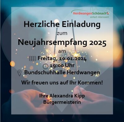 Einladung zum Neujahrsempfang am 10.01.2025 (Bild vergrößern)