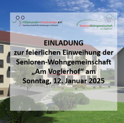 Einladung zur feierlichen Einweihung der Senioren-Wohngemeinschaft „Am Voglerhof“ am 12.01.2025 (Bild vergr&ouml;&szlig;ern)