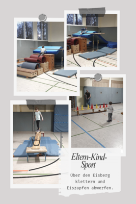 Foto zur Meldung: Abteilung Eltern-Kind-Sport: winterliches Training