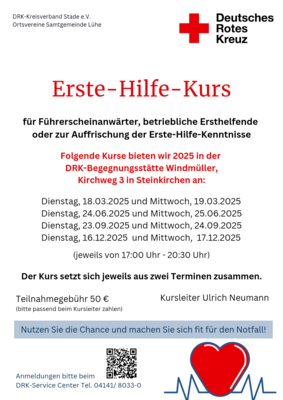 DRK    Erste-Hilfe-Kurs (Bild vergrößern)