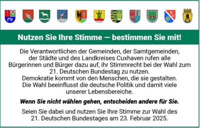 Nutzen Sie Ihre Stimme - bestimmen Sie mit!