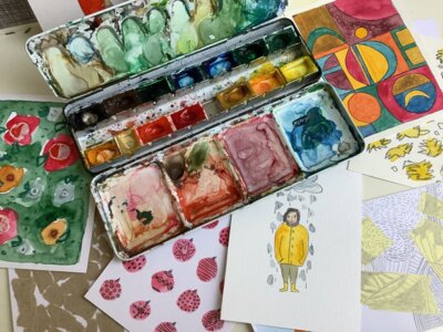 Workshop: Kunst im Kleinen - Postkarten gestalten (Bild vergrößern)