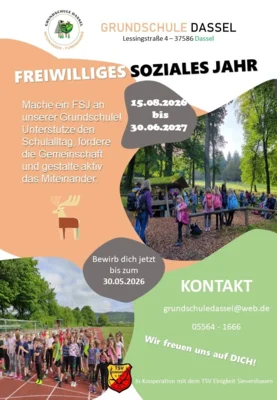 FSJler/in für das neue Schuljahr gesucht!