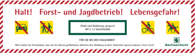 Waldbesucher aufgepasst! Einschränkungen durch Forstarbeiten auf dem Floßgrabenweg (Bild vergrößern)