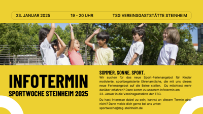 Sportwoche 2025 - Infotermin am 23. Januar 2025 (Bild vergrößern)