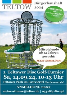 Mitspielende für erstes Disc-Golf-Turnier in Teltow gesucht