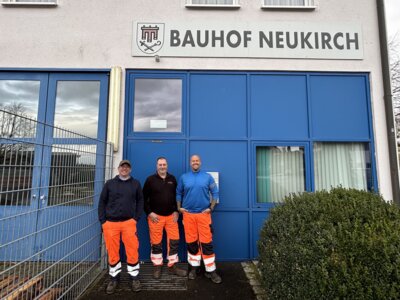 Begrüßung unseres neuen Mitarbeiters im Bauhof (Bild vergrößern)