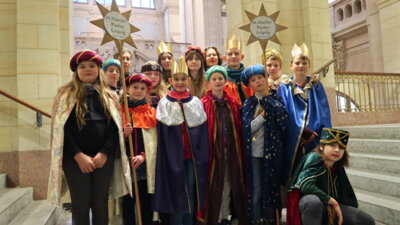 Grünauer Sternsinger in Dresden (Bild vergrößern)