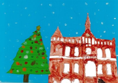 Foto zur Meldung: Kinder gestalten Weihnachtskarten der Stadt Laage