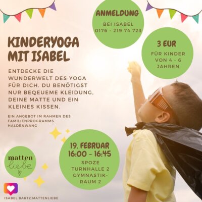 Familienprogramm: Kinderyoga mit Isabel