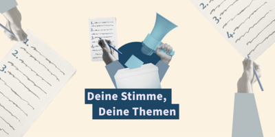 Projektbanner "Deine Stimme, Deine Themen". Quelle: Correctiv (Bild vergrößern)