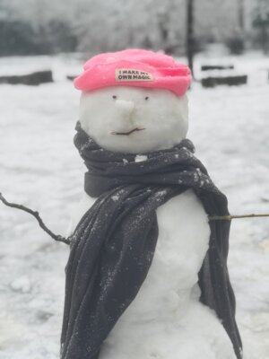 eine Schneefrau