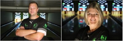 Spieler des Tages Stefan Seitz mit 657 Kegeln und Yvonne Schneider mit 651 Kegel (Bild vergrößern)