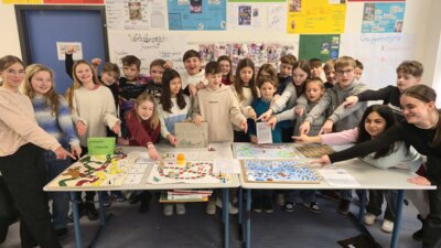 Die Klasse 6c ist stolz auf die entwickelten Spiele