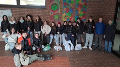 Die Klasse 6c zeigt Engagement für die Umwelt (Bild vergrößern)
