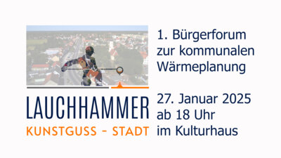 Plakat Bürgerforum zur kommunalen Wärmeplanung