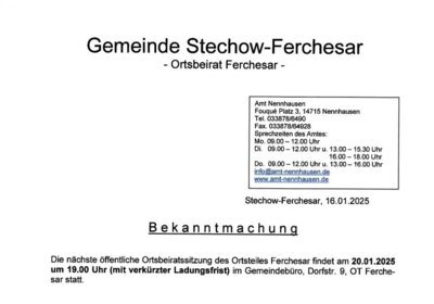 Ortsbeiratssitzung Ferchesar (Bild vergr&ouml;&szlig;ern)
