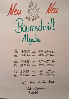Neu - Baumschnittabgabe (Bild vergrößern)