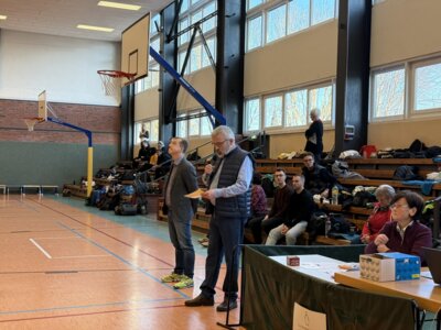 Thomas Neubert und Stefan Feustel bei der Eröffnung der Landesmeisterschaften. © Stadtverwaltung (Bild vergr&ouml;&szlig;ern)